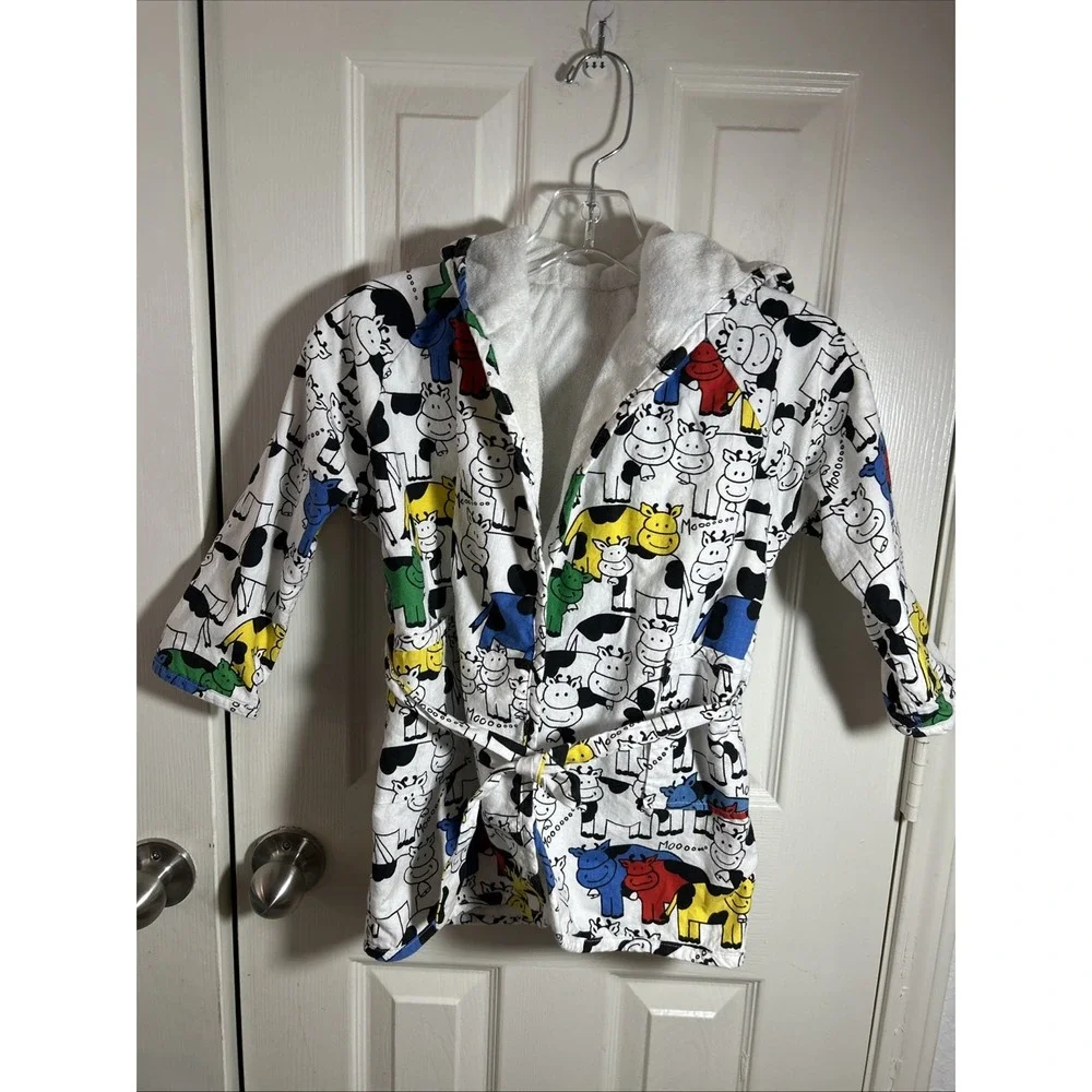 Bathtime Baby Collection Rock A By Baby Inc Cow Robe Size 4